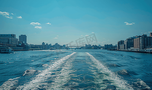 波士顿港大桥景观