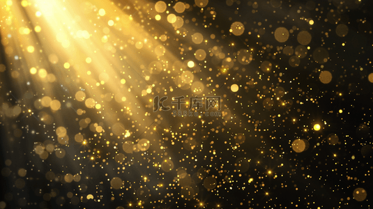 金色光效舞台金色光影喜庆散射金光背景素材