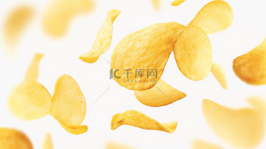 零食薯片油炸薯片黄色薯片背景