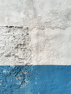 白色和蓝色背景纹理墙白水泥混凝土灰泥
