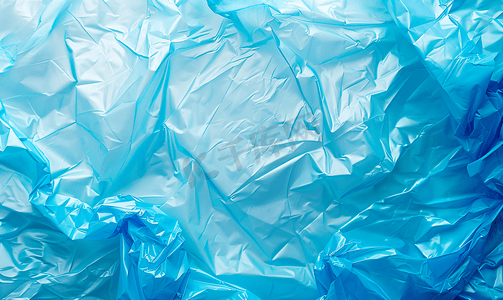 背景塑料袋图案的抽象蓝色纹理塑料袋