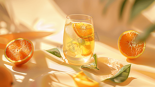 夏季饮品橙汁摄影5