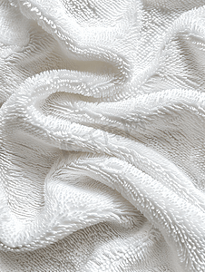 背景天然毛巾的白色纹理特写
