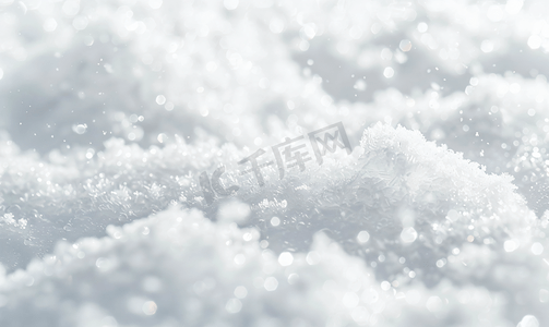 雪纹理摄影照片_白色新鲜雪背景或雪纹理