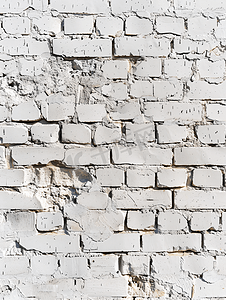 石膏墙摄影照片_白色砖墙白色背景粉刷砖砌纹理或白色装饰石膏