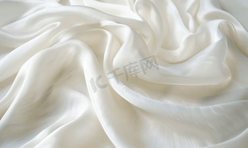 白色织物质地和设计美丽的丝绸或亚麻图案