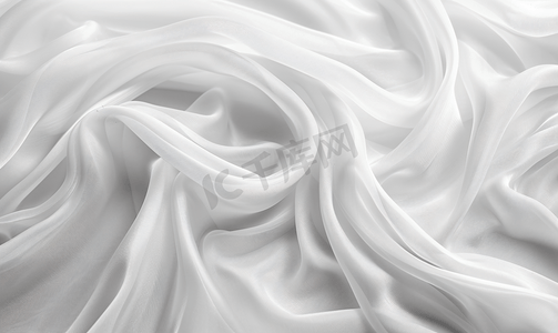 白色织物背景白色纹理和细节的抽象和软焦点波