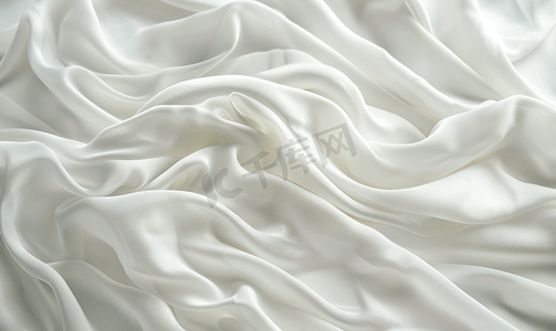 白色织物布柔软的波浪质感