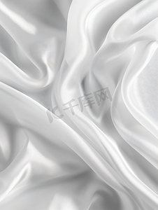 白色织物质感背景光滑优雅的白色丝绸可作为婚礼背景