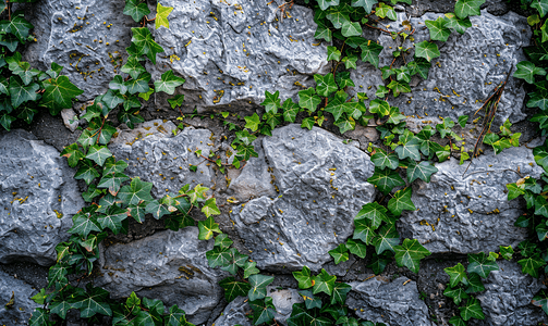 背景或壁纸的石头和植被的抽象纹理