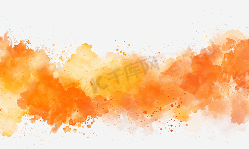 橙色抽象手绘水彩纹理