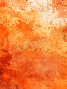 慧高涂料摄影照片_橙色画的背景水彩绘画纹理