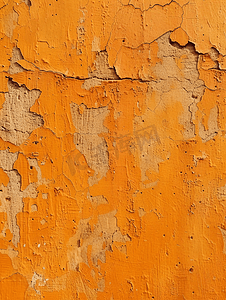 橙色混凝土墙体纹理背景水泥漆颜色橙色背景的摘要