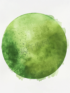 白色背景水彩绿色圆圈纹理