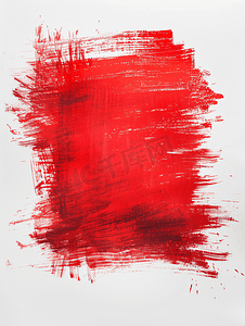 白色背景上的抽象蜡笔红色蜡笔涂鸦纹理蜡粉彩斑点它是手绘