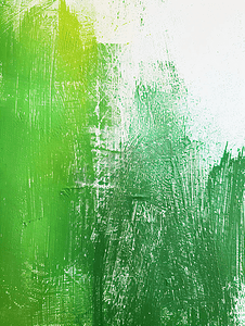 白色背景绿色蜡笔涂鸦纹理蜡粉彩点上的抽象蜡笔