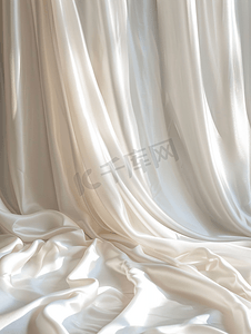 可图案摄影照片_白色丝绸或缎子豪华布纹理背景可作为婚礼背景优雅的壁纸设计