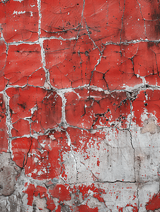 旧纹理摄影照片_肮脏的红色旧纹理破裂的混凝土墙