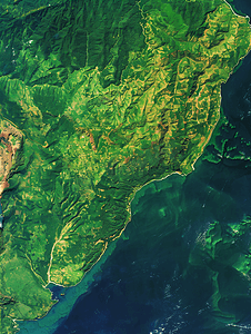 巴西上空的卫星顶视图纹理