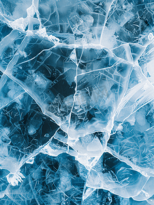 冰冻湖泊的纹理覆盖着冰空中垂直自上而下的视图