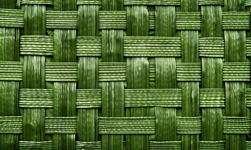 编织绿色聚酯家具内饰的无缝纹理