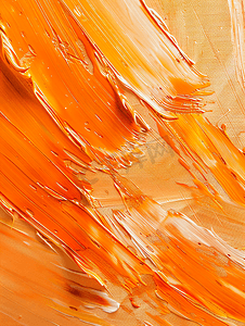 橙色油画纹理与笔触的摘要背景