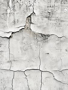 简单的纹理摄影照片_旧混凝土墙纹理的简单灰色裂缝