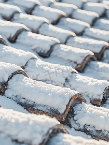屋顶上的雪纹理房子屋顶上的雪