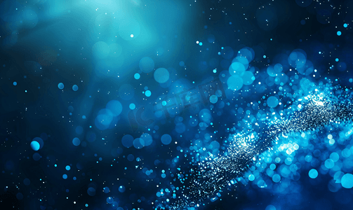 抽象蓝色粒子科技背景