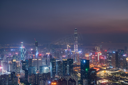 深圳福田天际线全景