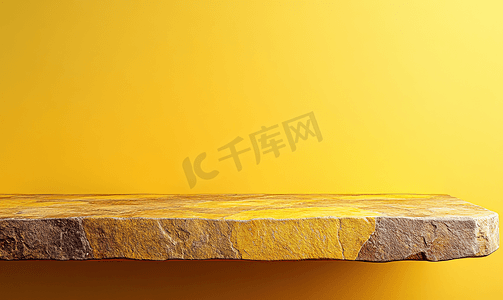 红石纹理上的黄石岩石架柜台