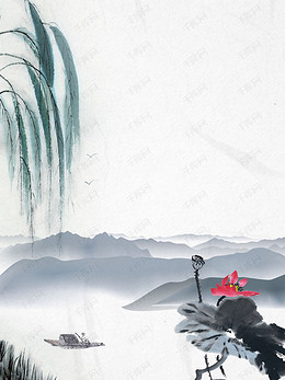 【古风渔船背景图片】_古风渔船高清背景素材