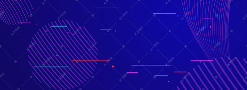 抖音互联网线条艺术渐变蓝色banner背景图片免费下载-千库网