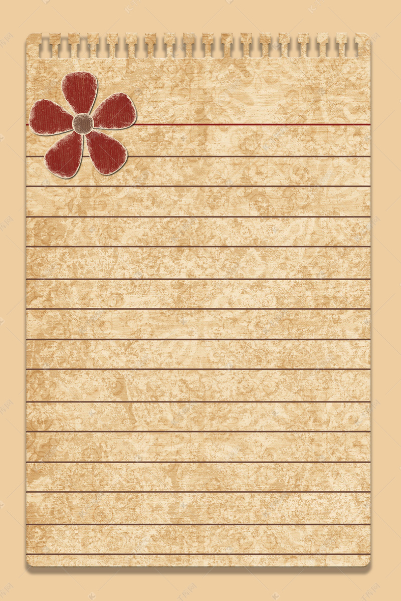 简约清新文艺信纸背景图片免费下载-千库网