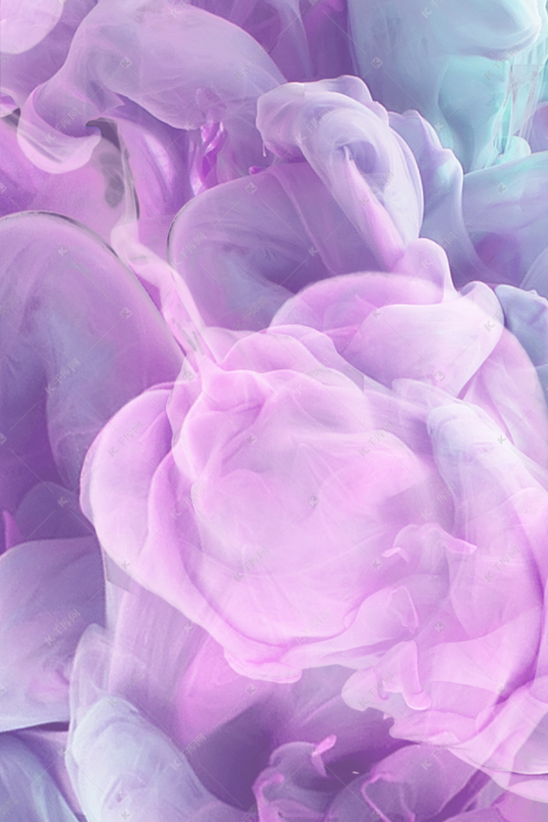 彩色烟雾炫彩唯美浪漫背景海报