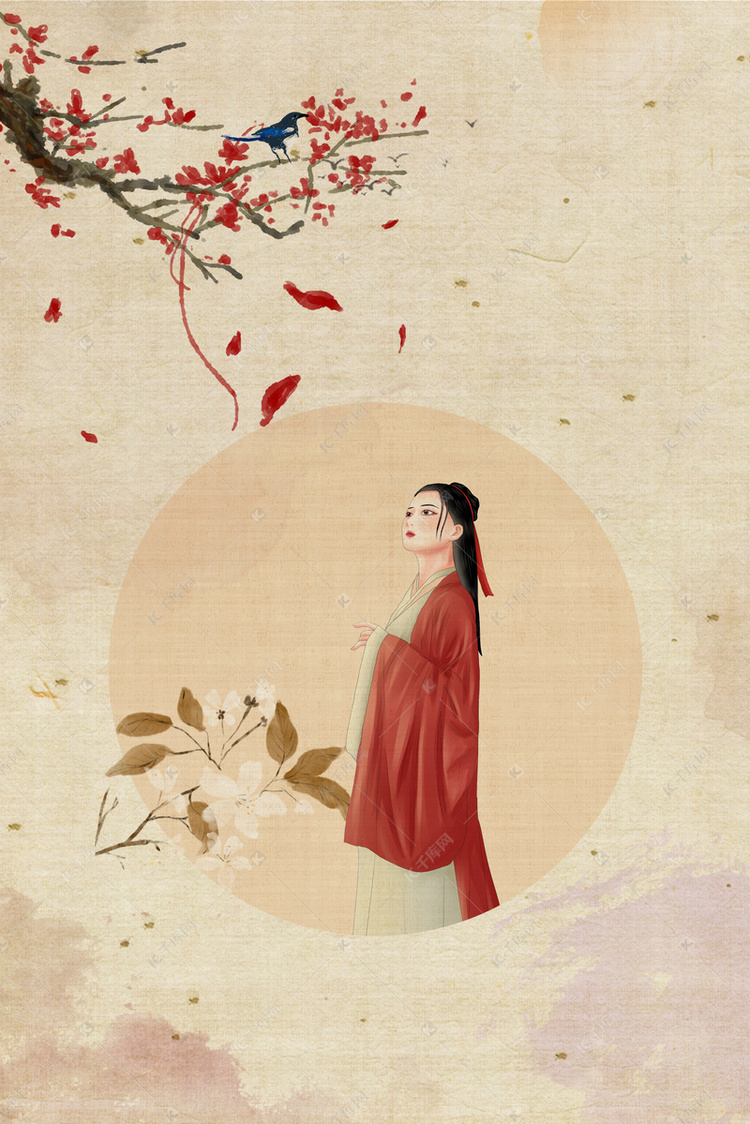 典雅质朴古风海报背景