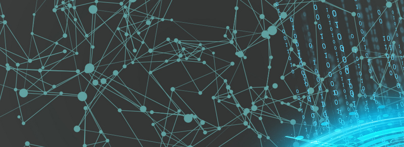 黑色背景几何图案科技感平面广告