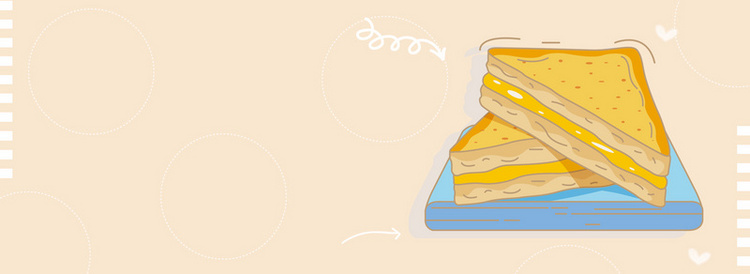 营养三明治早餐店模板海报背景素材