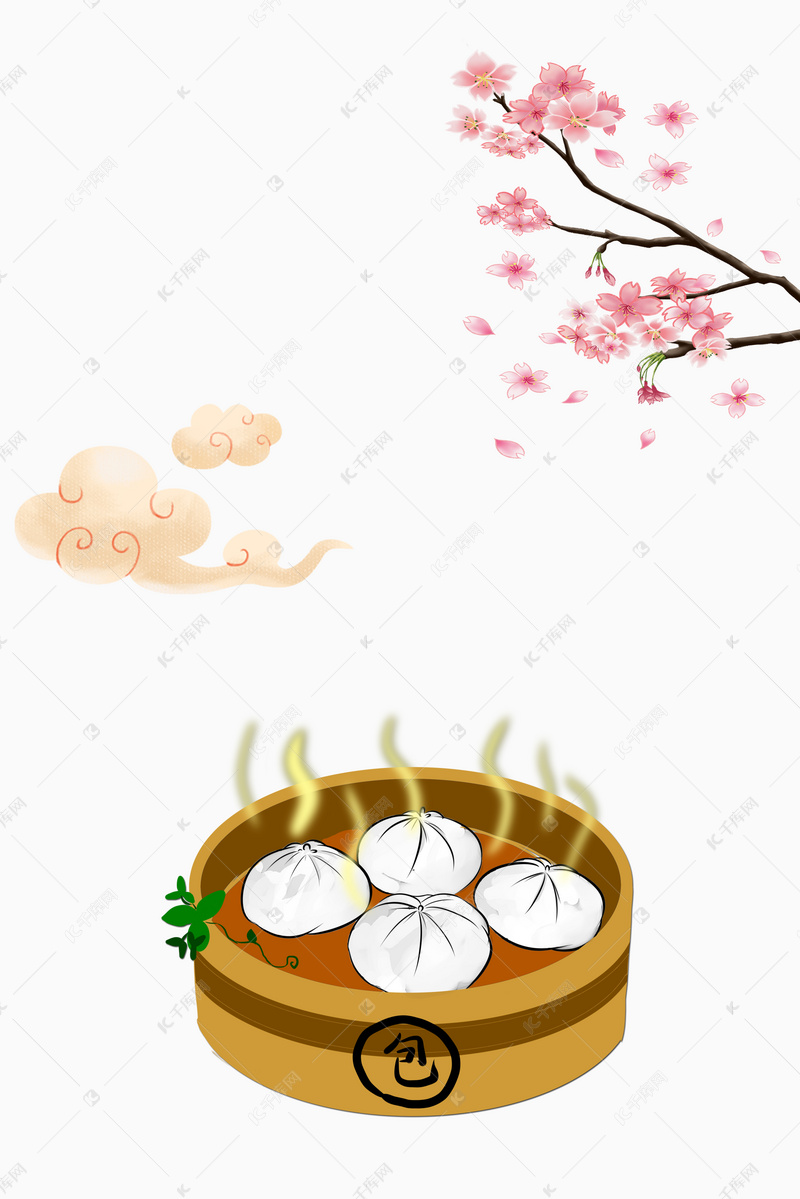 美食之舌尖上的广州早茶海报背景模板