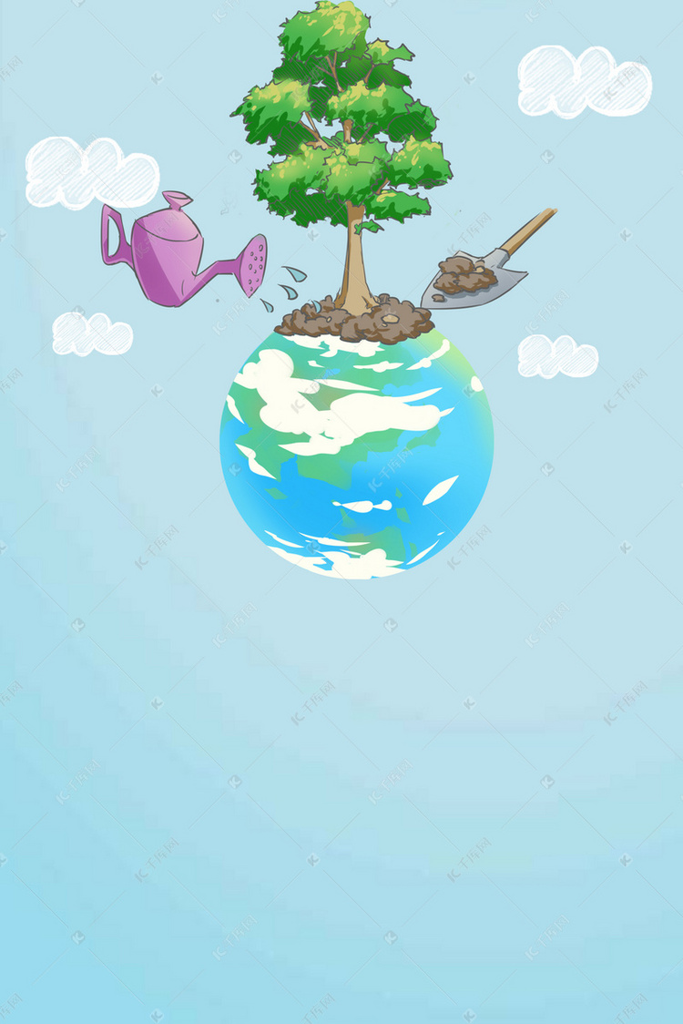 保护环境植树造林生态环境h5背景素材