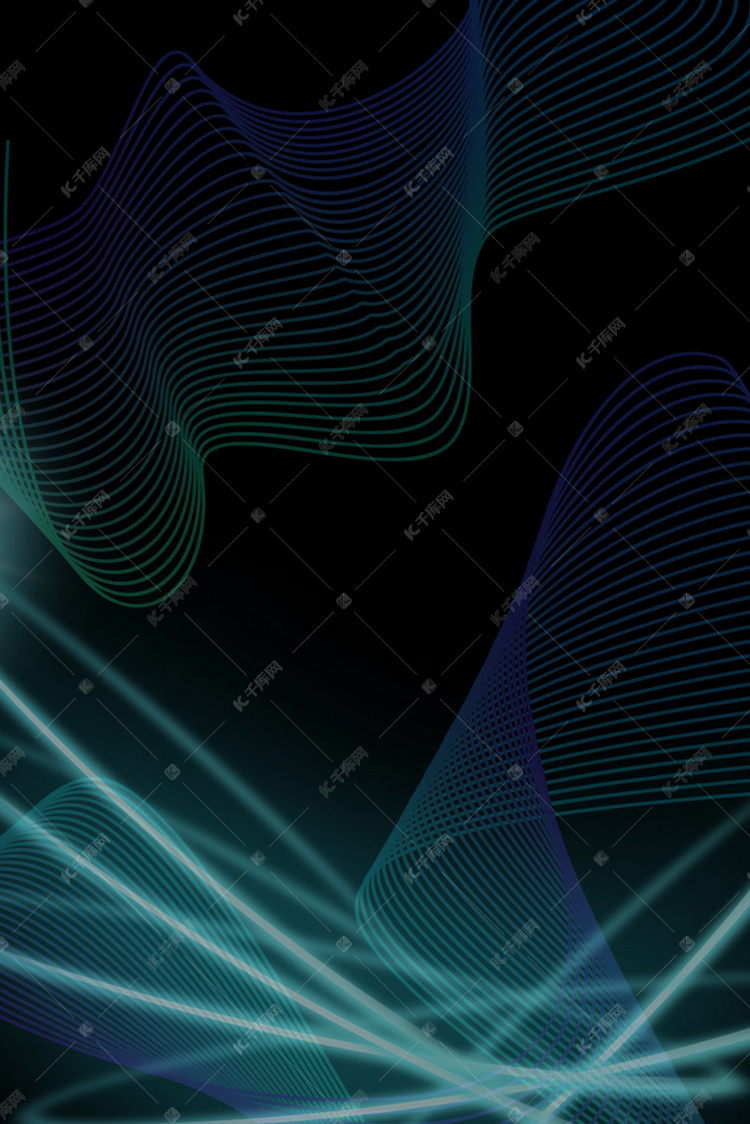 黑色线条科幻科技psd分层h5背景素材