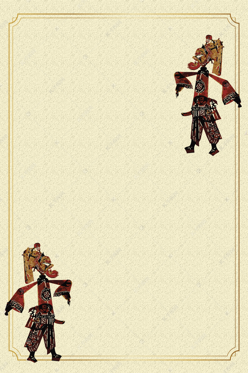 皮影戏剧戏曲人物h5背景