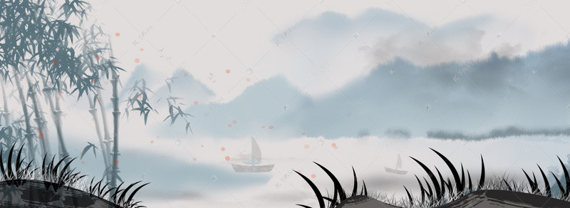 手绘唯美古风背景图片背景图片免费下载