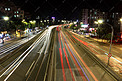 城市里高速行车车流灯摄影图