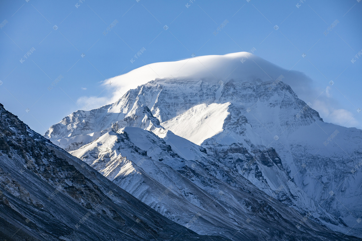 中国最美山峰之珠穆朗玛峰高清壁纸 -桌面天下（Desktx.com）