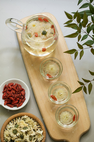 菊花茶功效图片素材_健康茶饮菊花茶摄影图