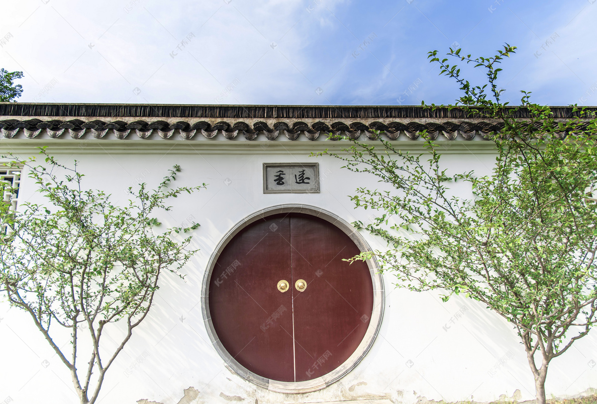 H01-0418中式古建庭院大门门头石狮子墙3d模型下载-【集简空间】「每日更新」