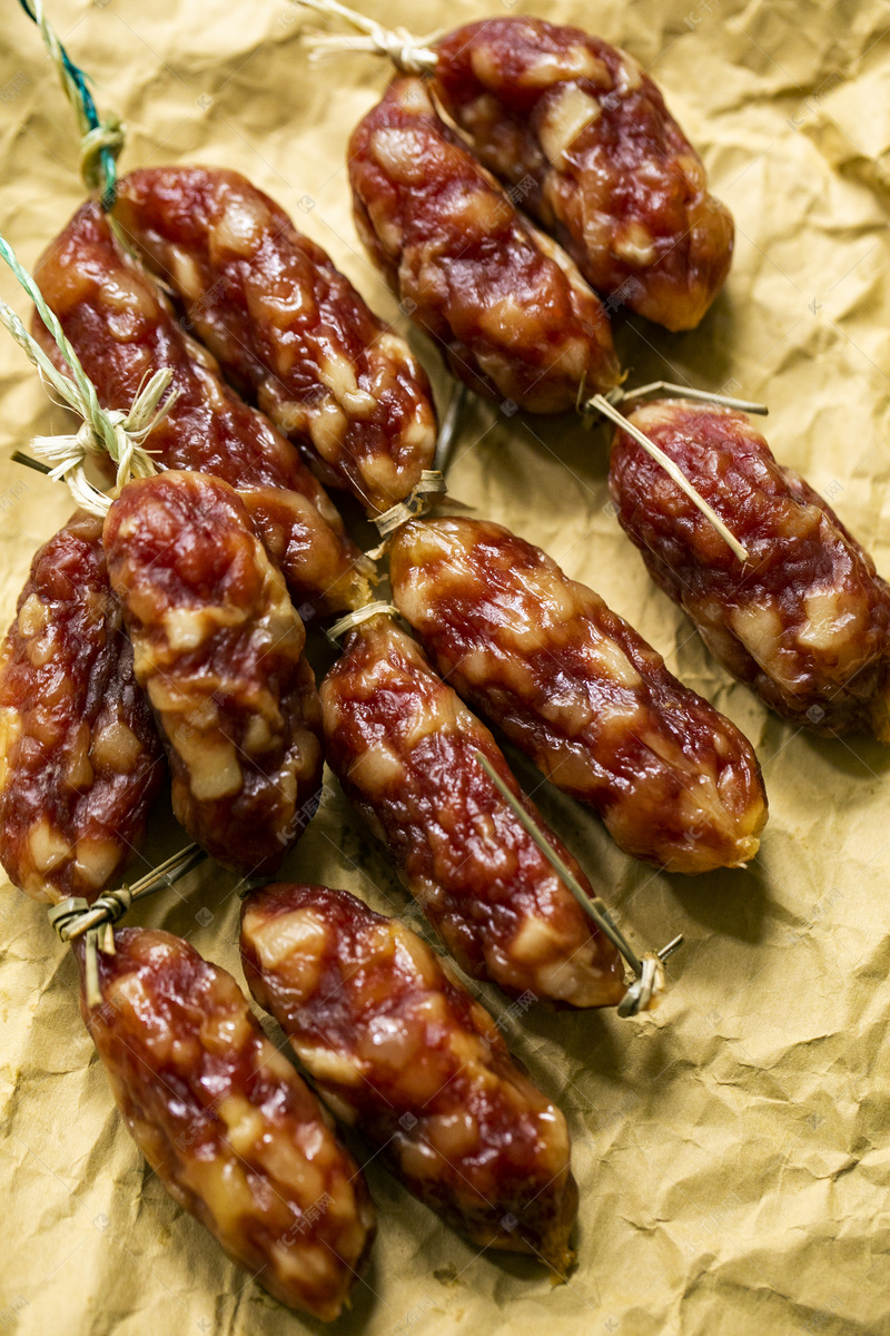 美食熏制猪肉肠