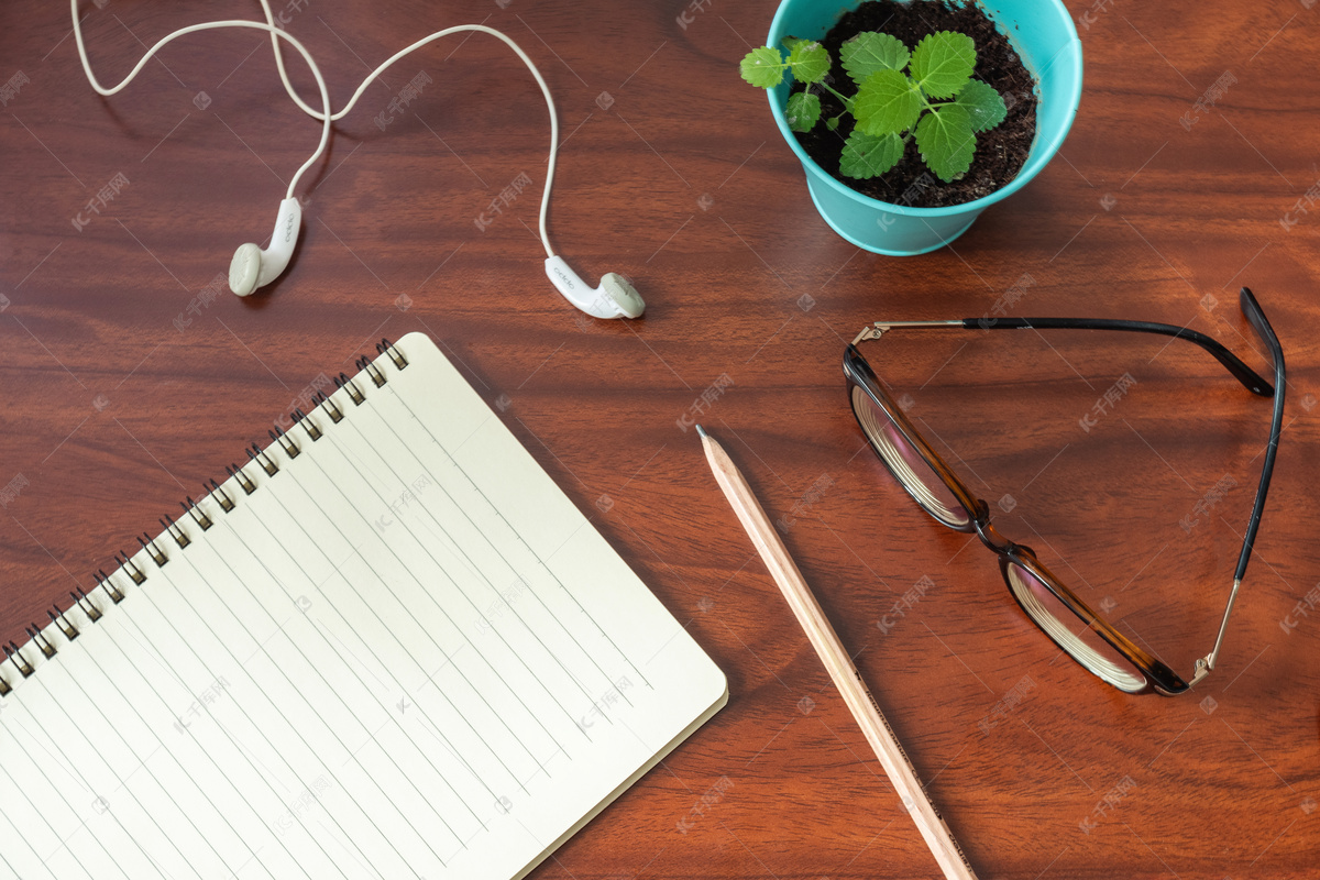 木纹办公室桌面高清摄影大图-千库网