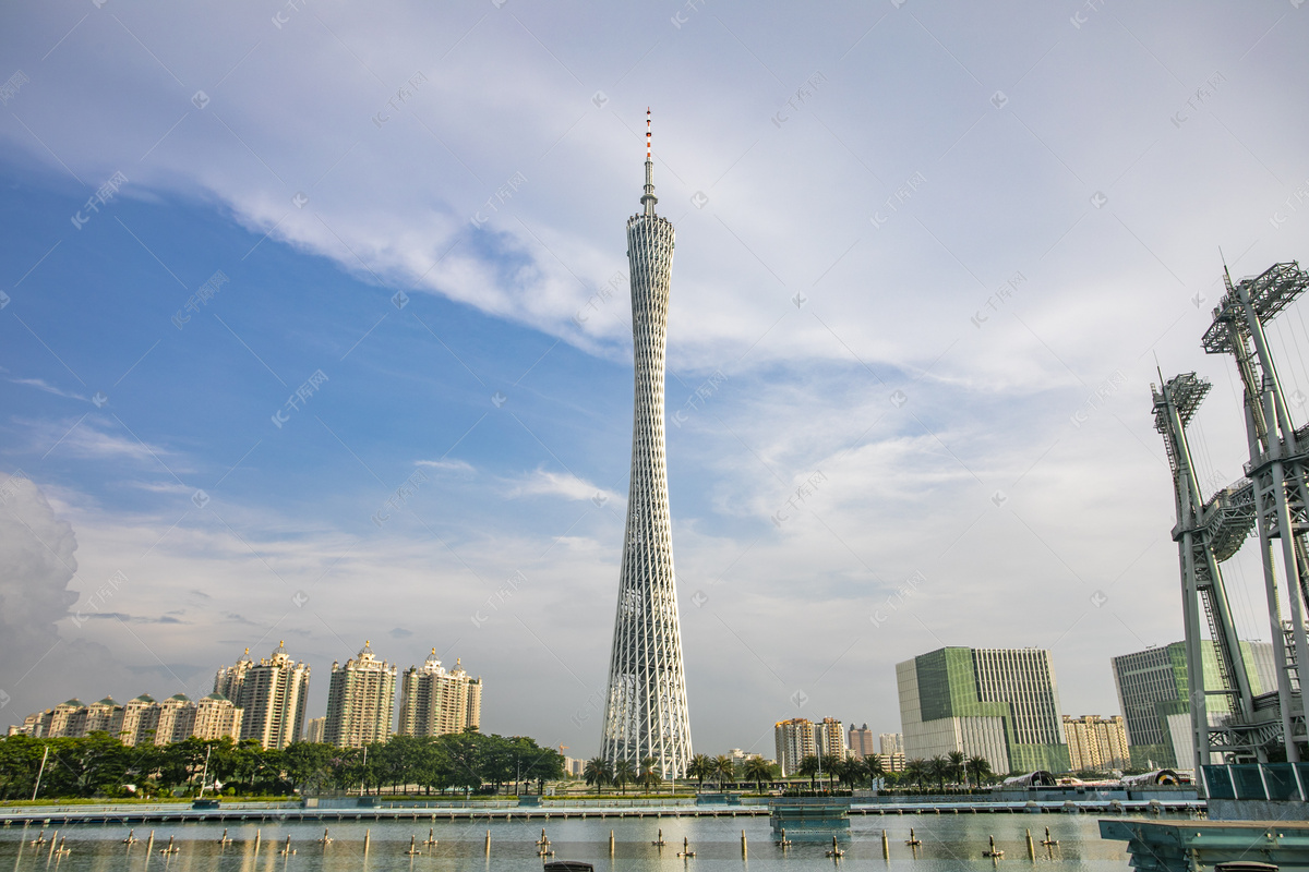 广州地标建筑广州塔摄影图高清摄影大图-千库网